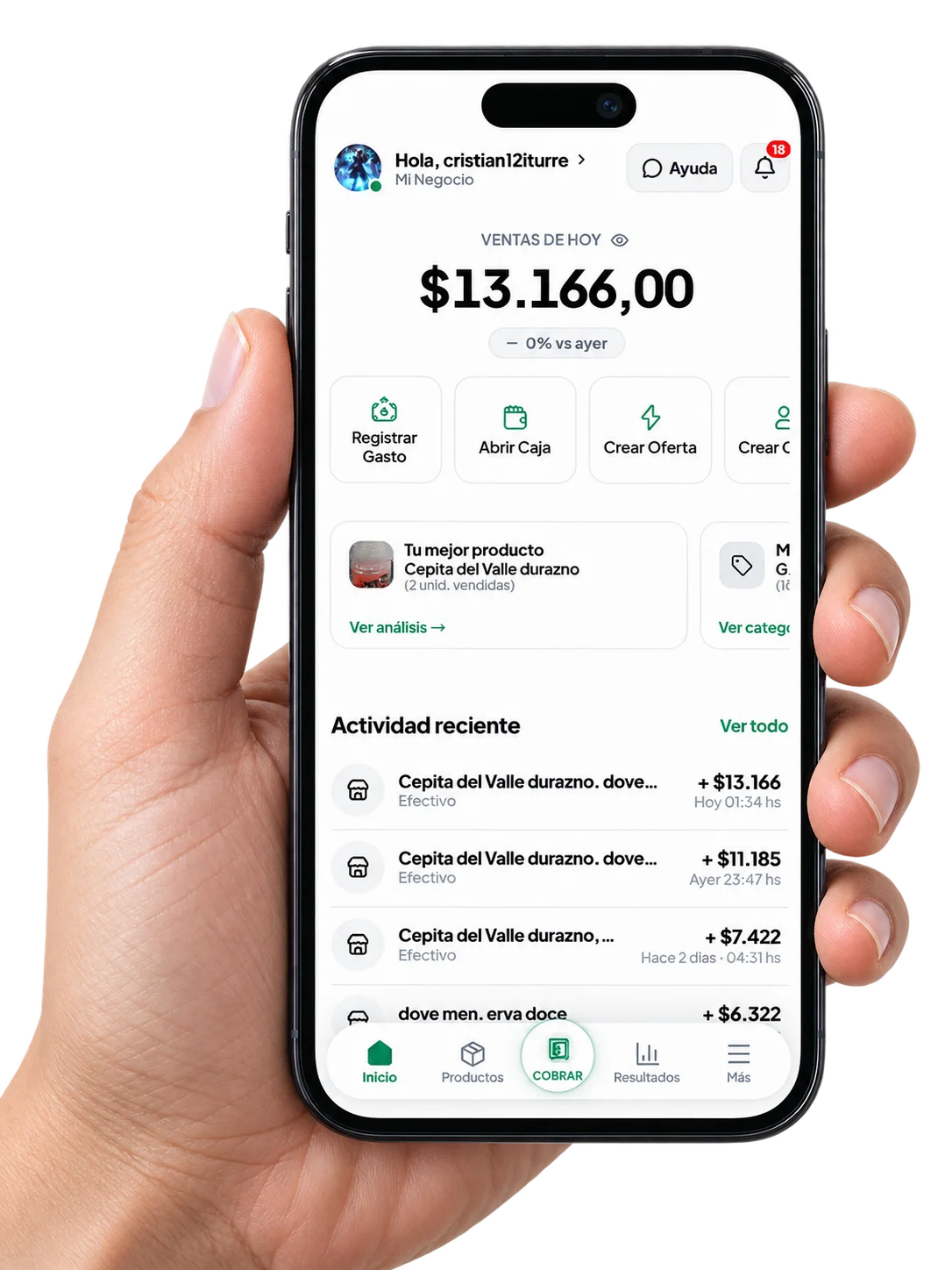 App KILO en smartphone Android